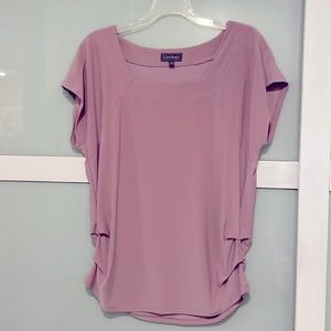 Luxology Purple Rushed Top, Size M